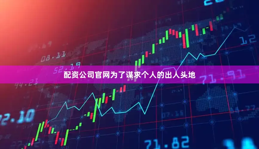 配资公司官网为了谋求个人的出人头地